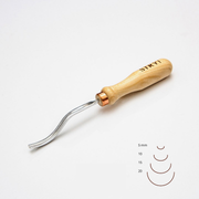 Gouge Long Bent Gouge Profile #9, Wood Carving Tools For Beginners And Professionals